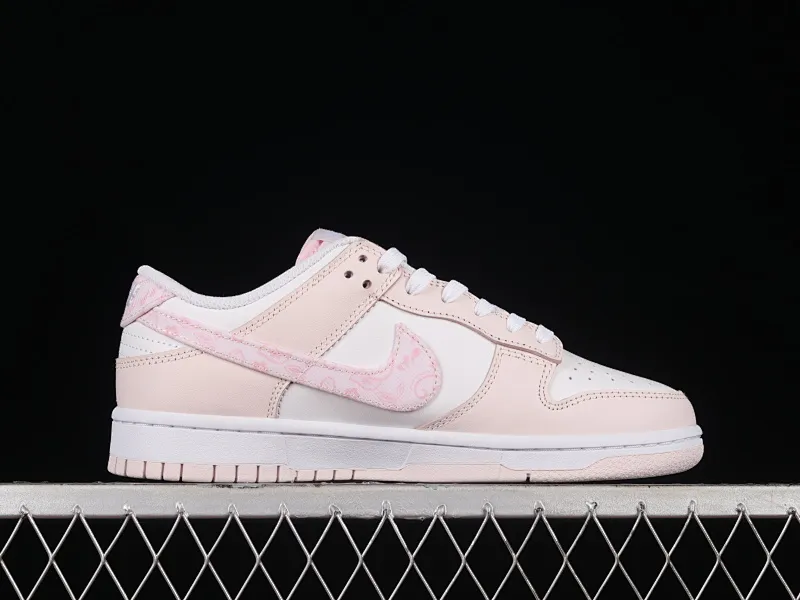 All categories Nk SB Dunk series Nk SB Dunk Low low-top sneakers C version Nk Dunk Low "Pink Paisley" Sakura pink SB low-top sports and leisure sneakers FD1449-100